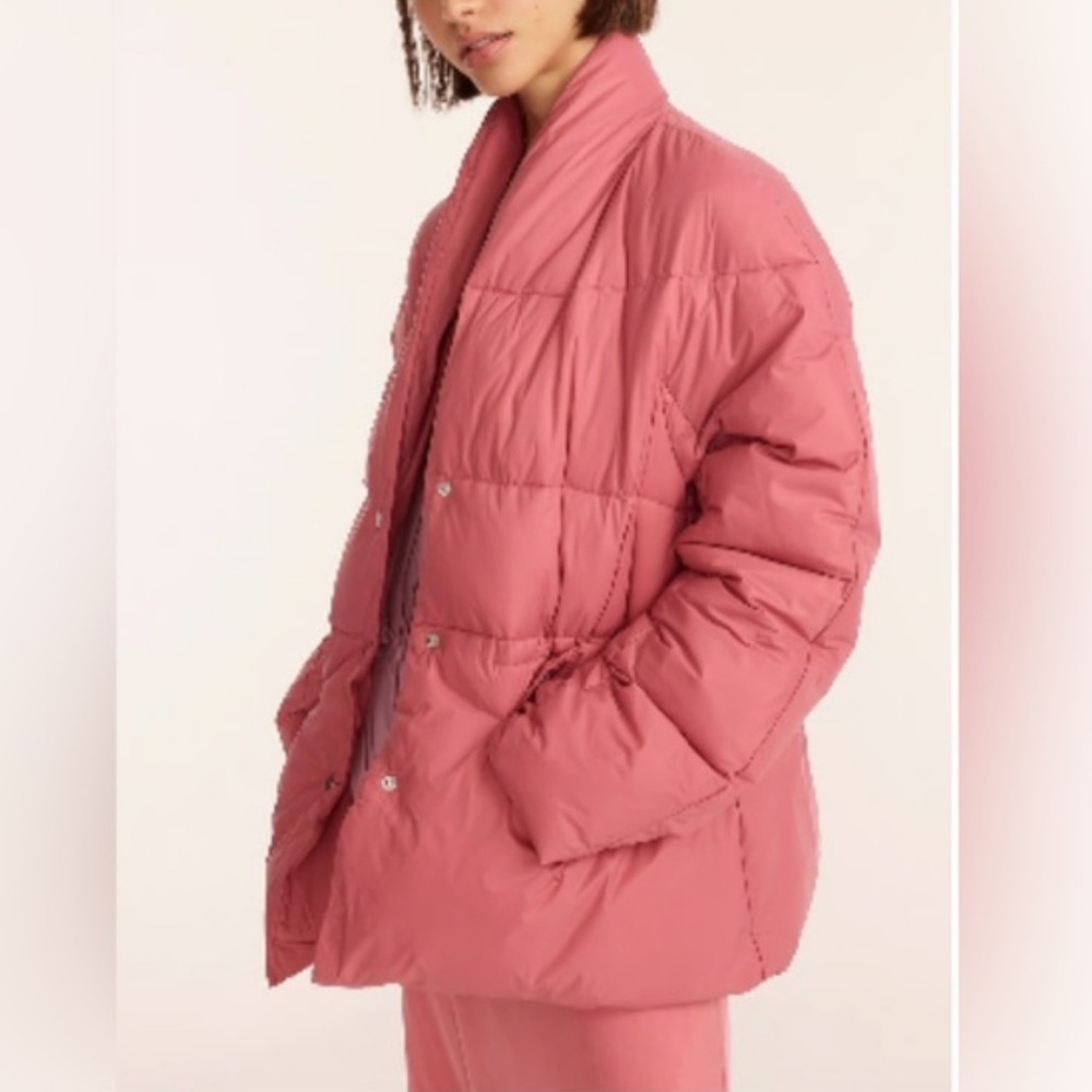 J. Crew Pink Puffer Jacket